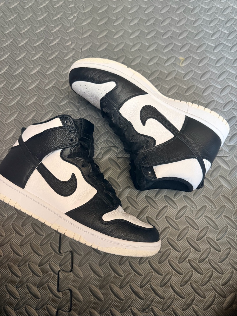 Nike Black and White dunk High-Top Sneakers